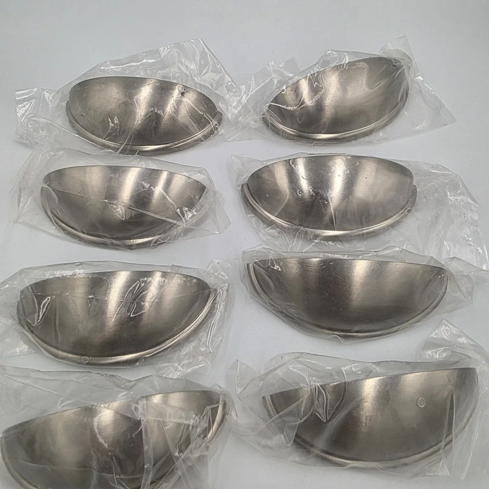 9 Drawer Pulls‎ Brushed Satin Nickel Cabinet Cup Pulls Kitchen Handle 3 3/4